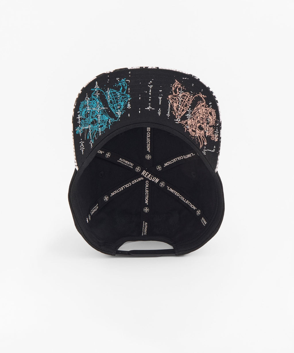 Fearless Snakeskin Embroidered Cap - Black
