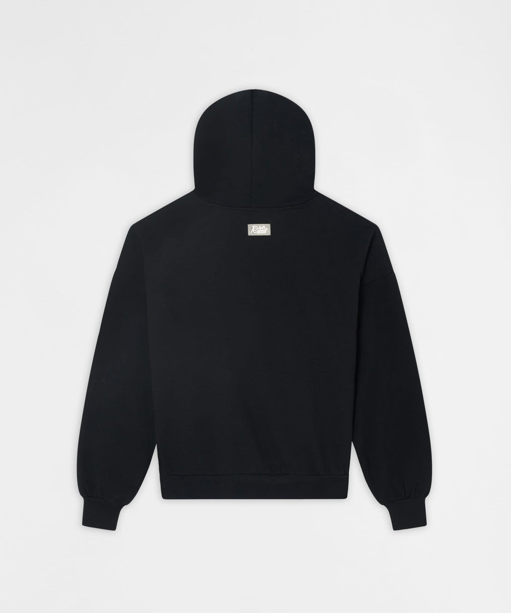 Essential Pull Over Boxy Fit Hoodie - Black