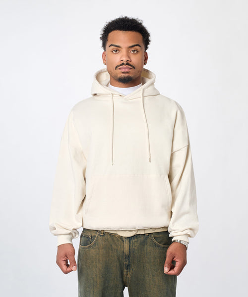 Essential Pull Over Boxy Fit Hoodie - Cream